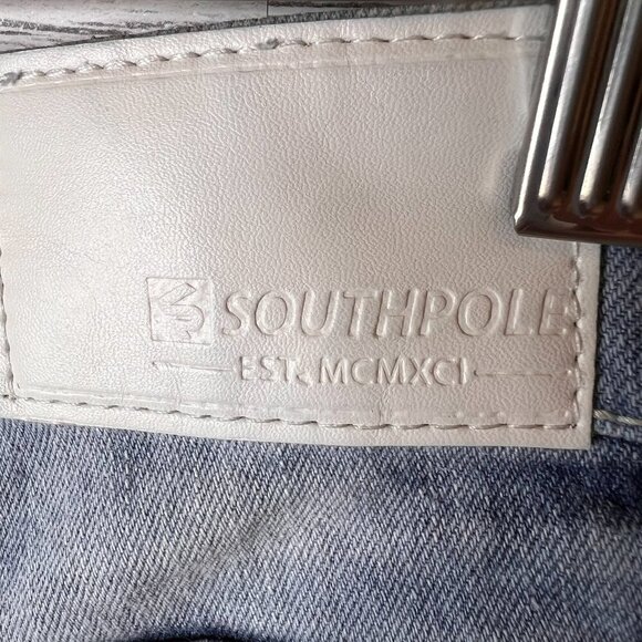 Southpole Jeans Mens Size 29X30 Blue Skinny Paint Splatter Medium Wash Denim - Picture 12 of 15